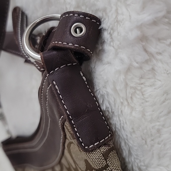 Coach Monogram Canvas Crossbody Bag Purse - Picture 14 of 16